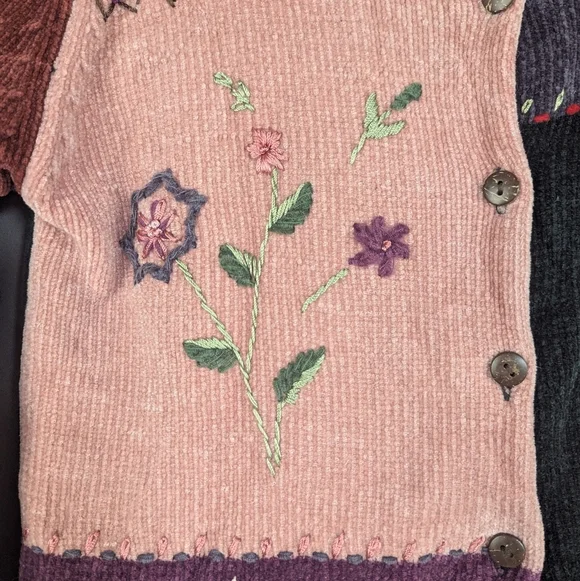 North Crest Size 8 (6-8) Chenille Cardigan In Great Vintage Condition - Picture 3 of 13